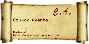 Czukor Avarka névjegykártya